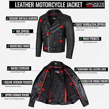 ジャケット・アウター [step1]MAISOSPECIAL BuffaloLeather Amazon.com: COMMUTER Men's Motorcycle Jacket, Premium Buffalo