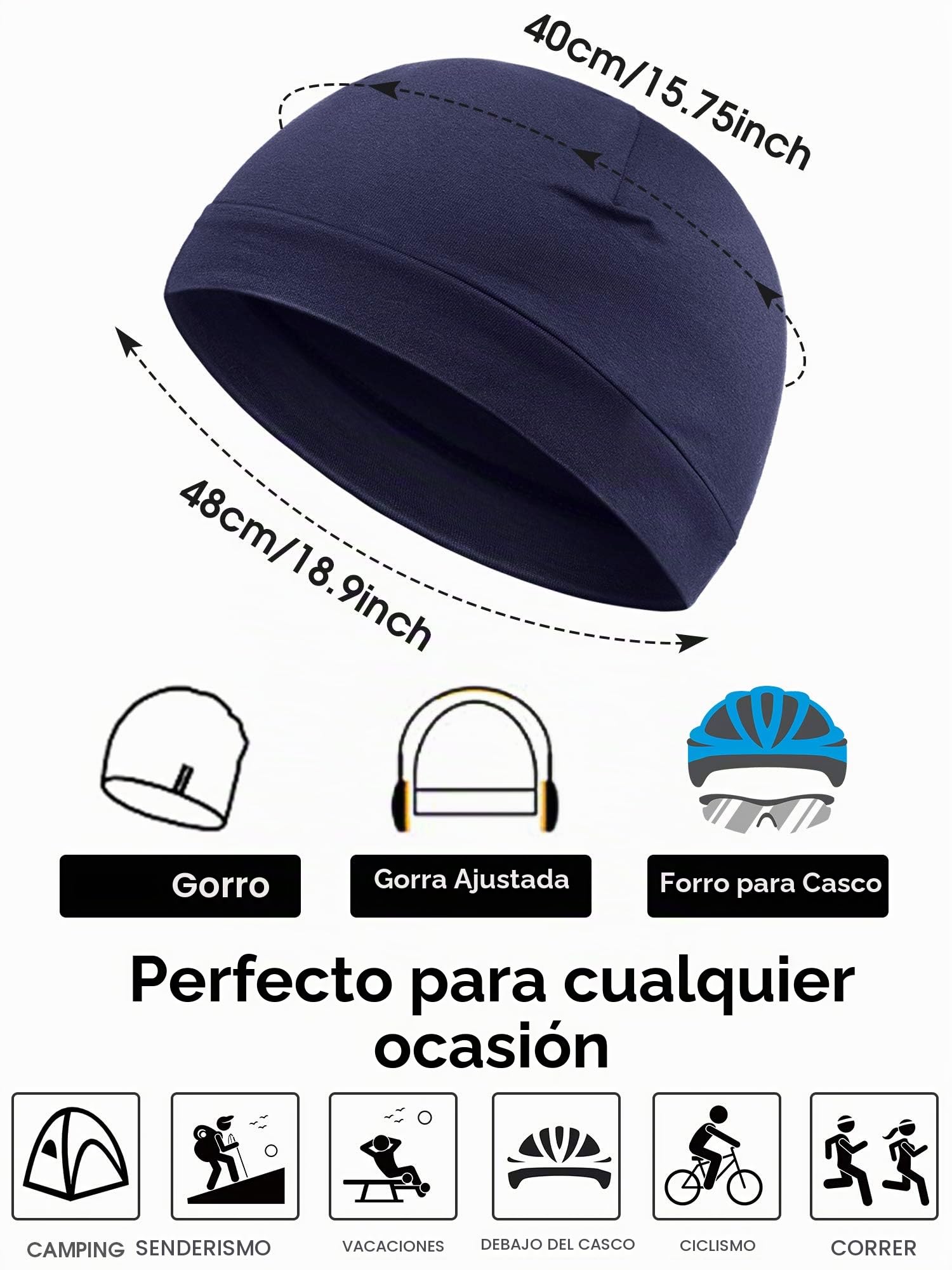 Syhood 4 Gorros de Dormir de Algodón Calavera