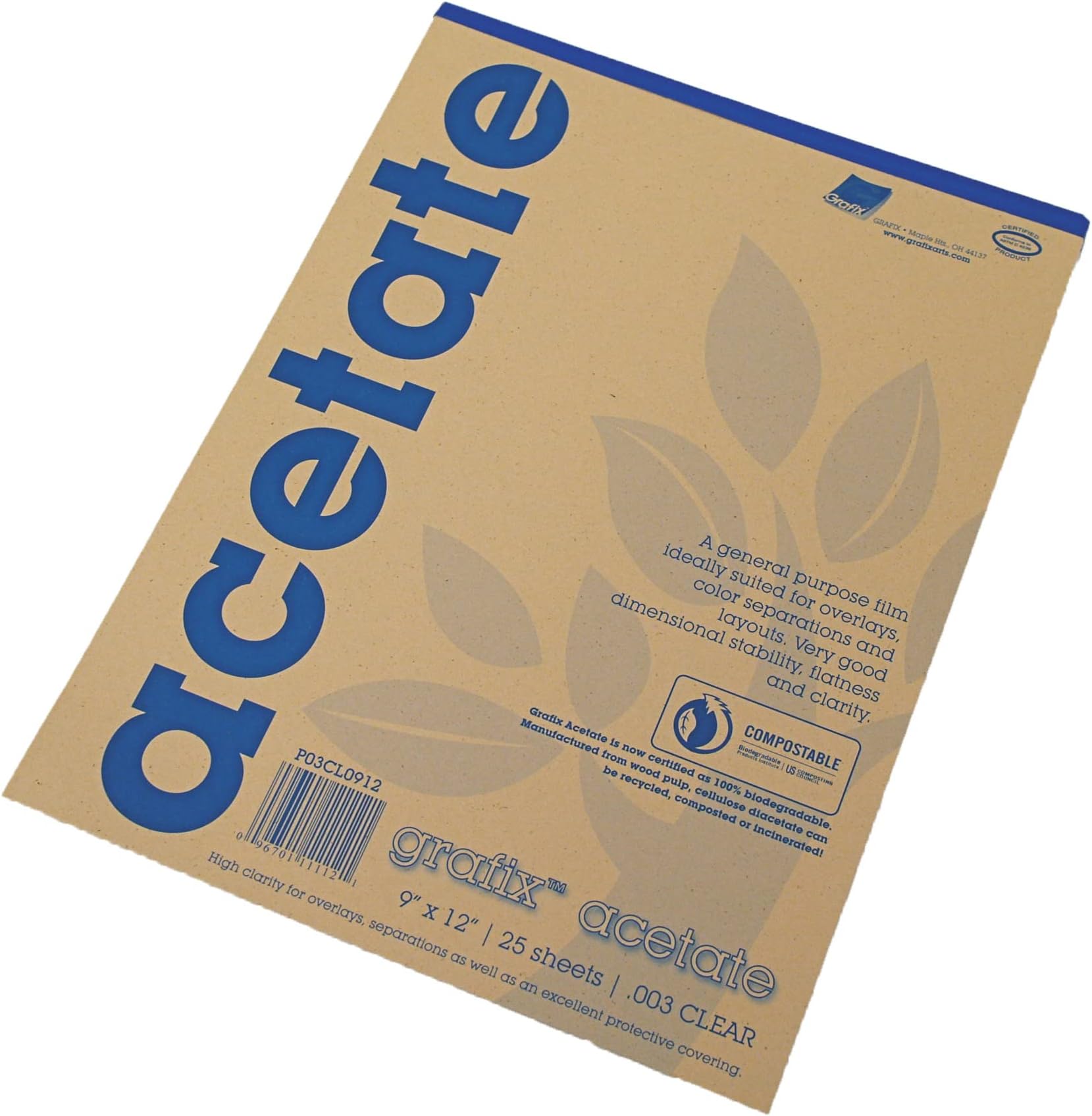 Grafix ACETATE CLEAR 003 9X12