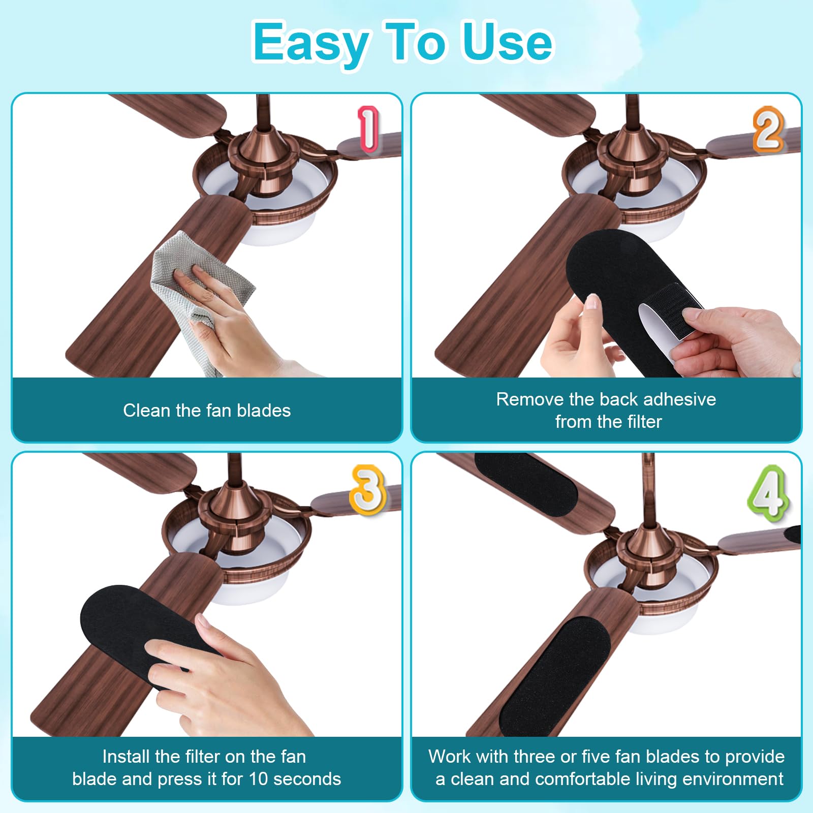 Ceiling Fan Filters - Air Purifier Pads -5