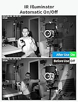 Vista 5 de LONNKY Iluminador LED IR gran angular 8-LEDs 90 grados 100ft IR luz de inundación infrarroja para cámaras de seguridad CCTV, cámara IP, cámara bala