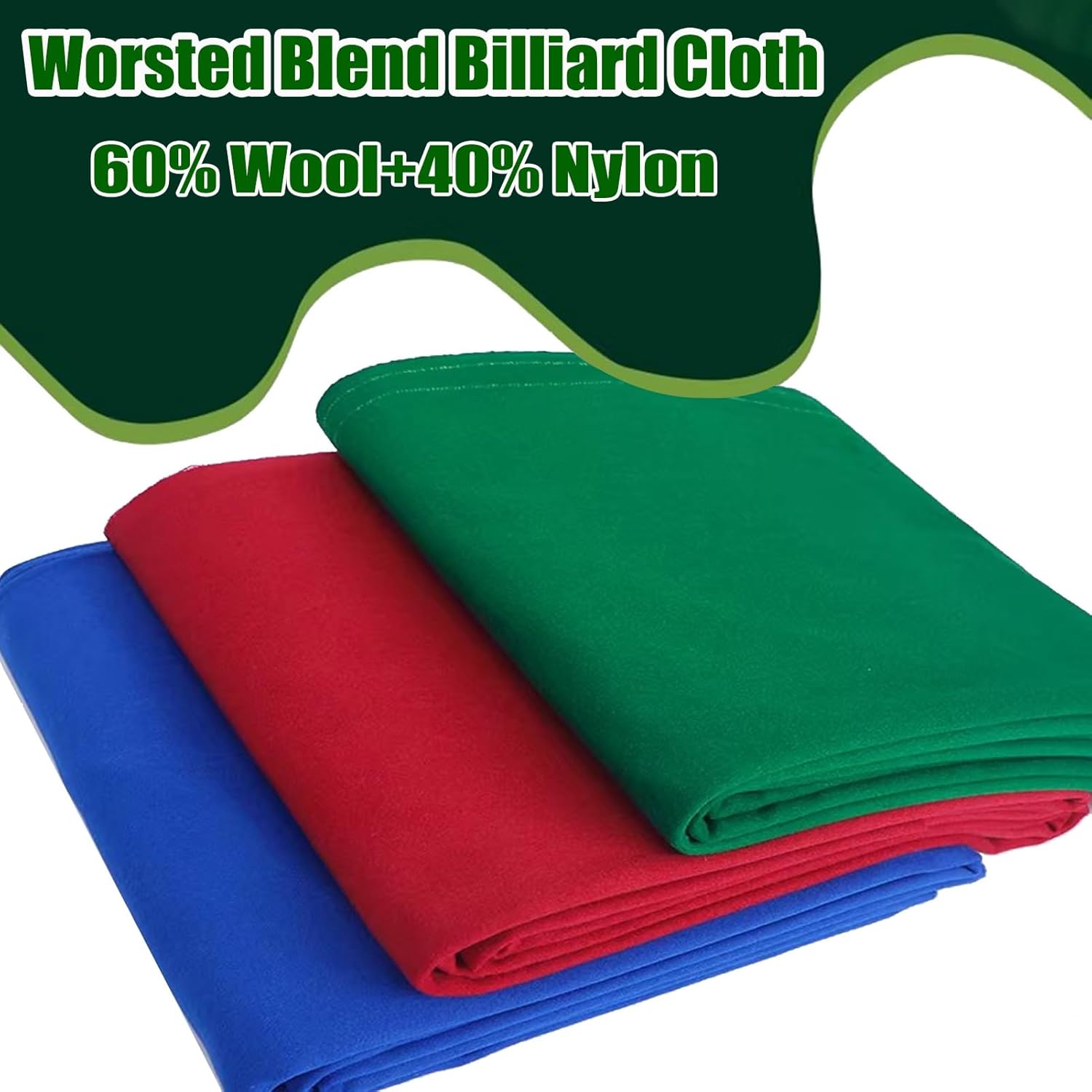 9FT/2.8M Fast Speed Pool Cloth Replacement Kit, Pre-Cut Billiard Table Felt for Home Bars Clubs, with 6 Cloth Strips