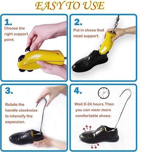 Miniatura 4 de Estiradores de botas para botas vaqueras para mujeres y hombres, estirador de botas ajustable para pies anchos gruesos, empeine alto y puntera