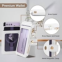 Amazon.com: M-Plateau Off white Keychain Wallet, Wallet Women with