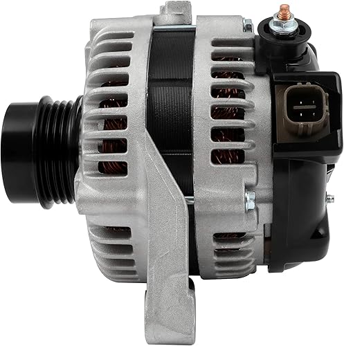 Miniatura 9 de SCITOO Alternador 11402 apto para Toyota Camry 2012-2015 para Toyota Rav4 2009-2012 104210-2270 210-0722 12V 100Amp CW SD6 polea clase 104210-2270