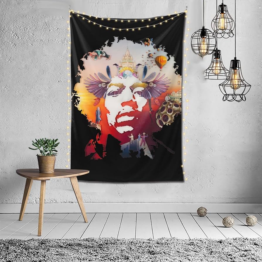 クリムト  大判タペストリー　ジャガード織　金糸　布ポスター　ビデオ通話時の背景 Amazon.co.jp: タペストリー Jimi Hendrix ジミ・ヘンドリックス