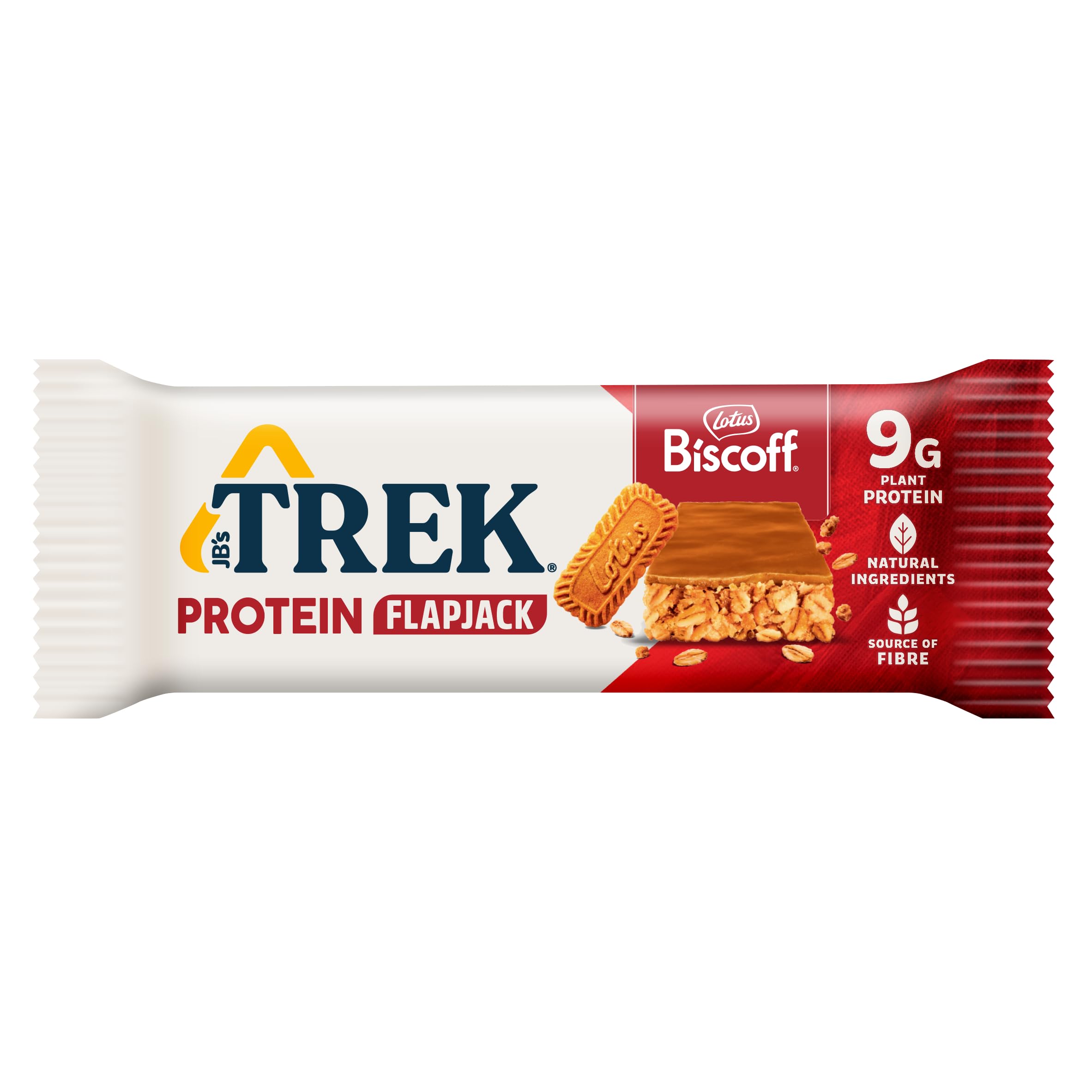 JB's TREK High Protein Flapjack Biscoff - Plant Based - Vegan Snack - 50 g