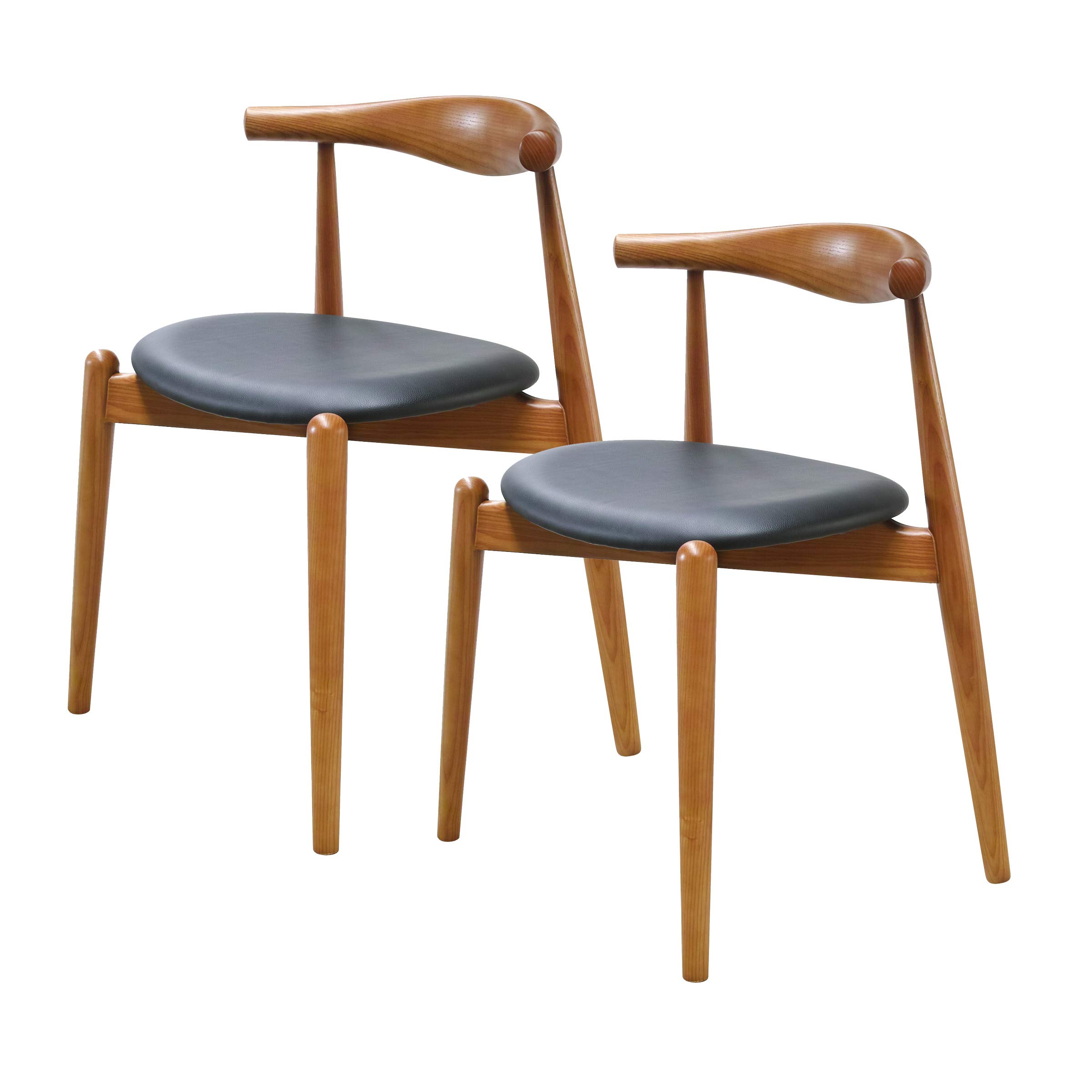 Amazon｜North Orange Hans J. Wegner エルボーチェア 2脚 CH-20DC
