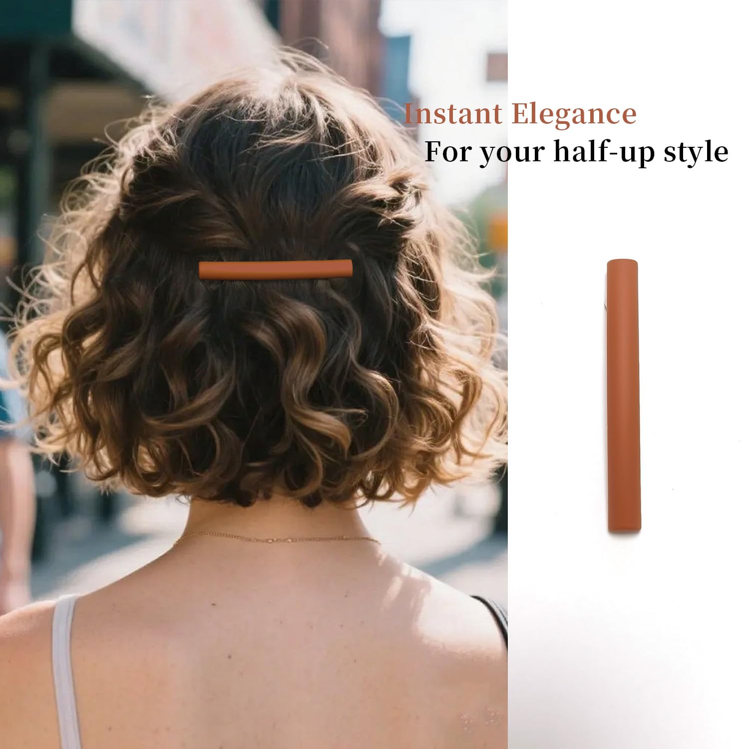 Slim French Hair Barrettes for Women No Slip Half Up Small Hair Barrette Clips Elegant Styling for Thin, Short or Fine Hair, 5 Pack