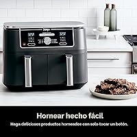 Vista 12 de Freidora de aire Ninja DZ401 Foodi 10 Quart 6 en 1 DualZone XL de 2 canastas con 2 canastas de freír independientes, Match Cook y Smart Finish