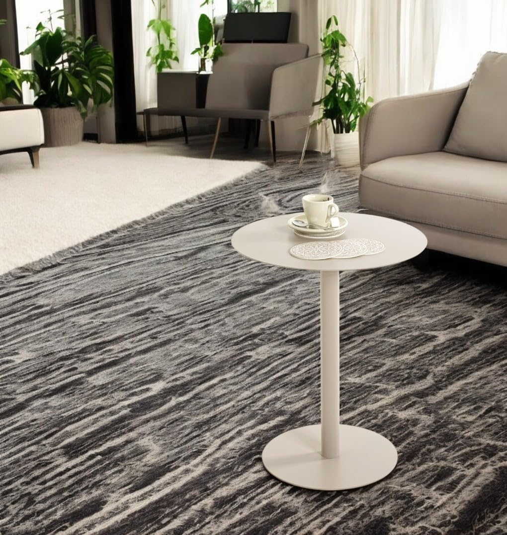 HAKU Beistelltisch rund Kaschmirgrau Metall runder Sofatisch klein - Maße: H 50 x Ø 40 cm Style: Modern