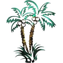 Palm Tree Metal Wall Decor Tropical Beach Wall Art Beach Outdoor Decor Tropical Metal Contemporary Coastal Tree Sculptures for Indoor or Outdoor