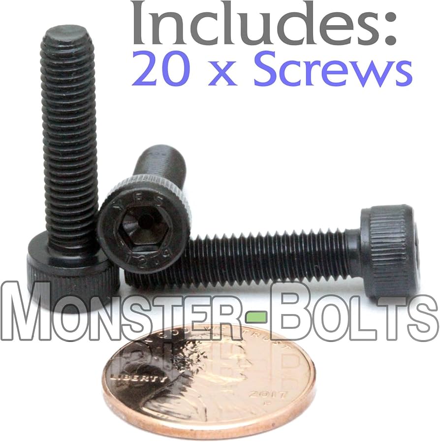 20) M5-0.80 x 22mm (FT) - Socket Head Caps Screws DIN 912 Class
