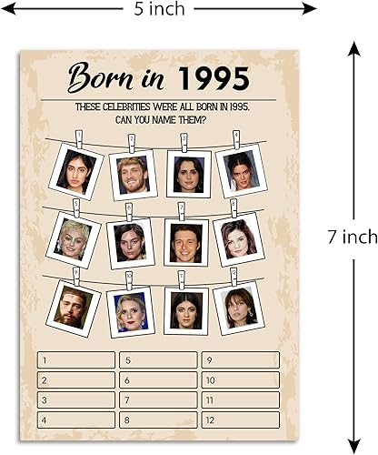 Miniatura 8 de QUPT Juegos de fiesta de 50 cumpleaños, juego de 5 actividades para 10 invitados, paquete de juegos nacidos en 1973, suministros de fiesta de