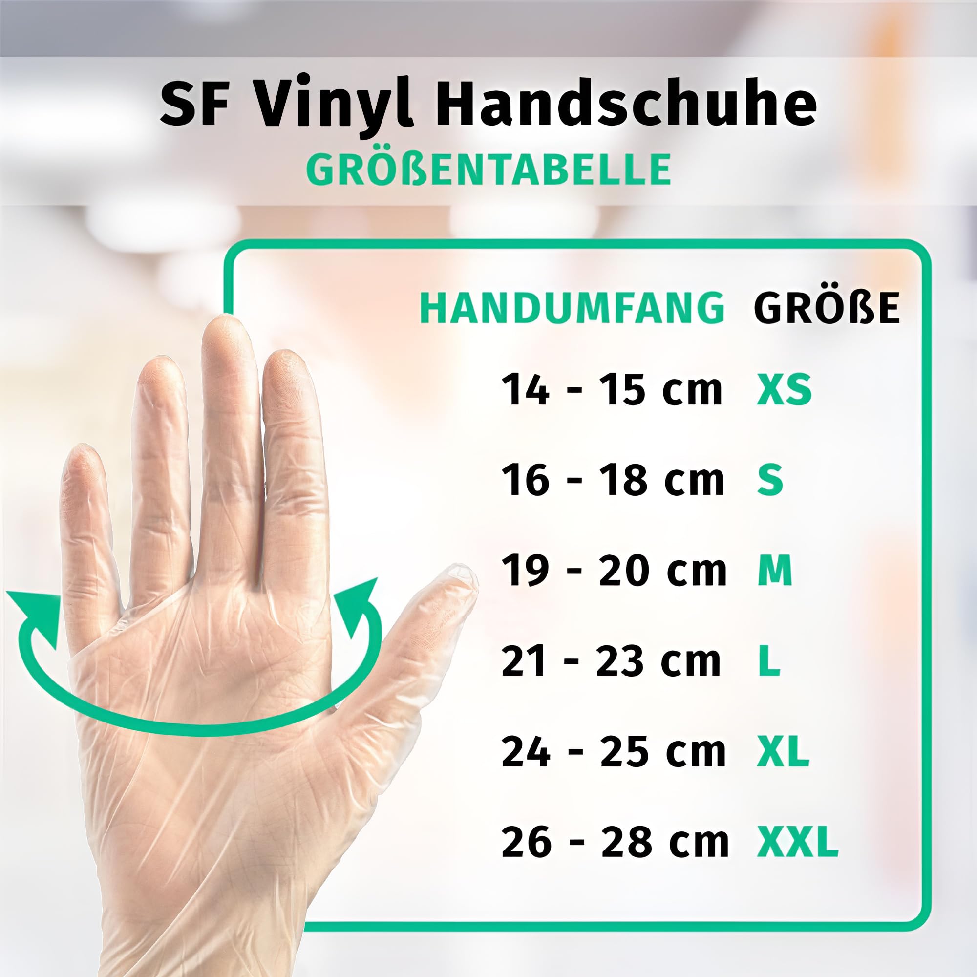 SF Einweghandschuhe XL Transparent - 1000 Stück (10 Boxen) Vinyl Handschuhe, Puderfrei, Latexfrei, Untersuchungshandschuhe, Putzhandschuhe, Gummihandschuhe für Medizin, Küche, Tattoo, Reinigung