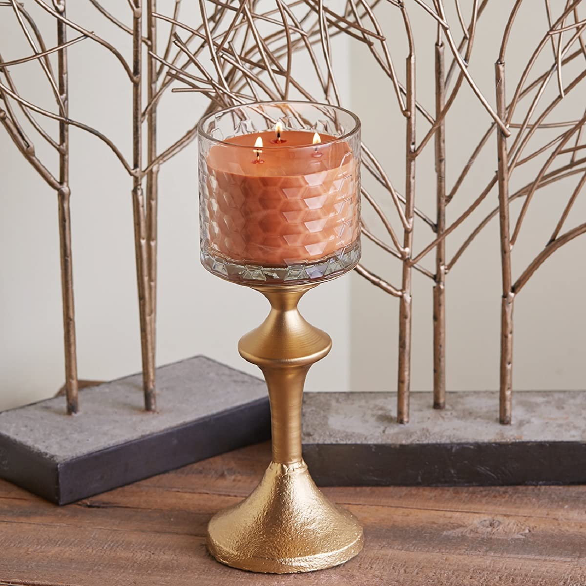 Root Candles Honeycomb - Vela perfumada de mezcla de cera de abeja, 1 EA, sidra caliente