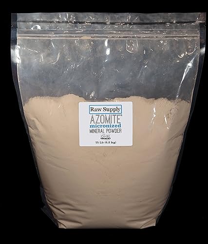 15 libras de azomita por The Seed Supply - Polvo mineral natural traza - 67 minerales esenciales
