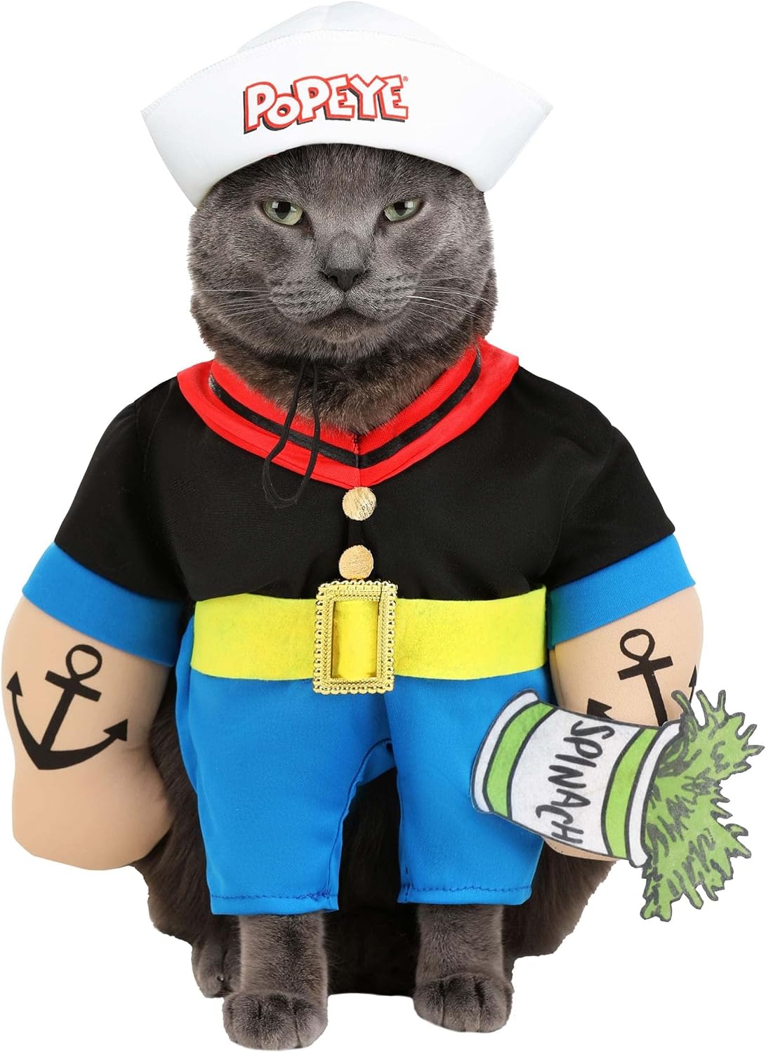 Popeye Dog Costume, Multicolor, Small