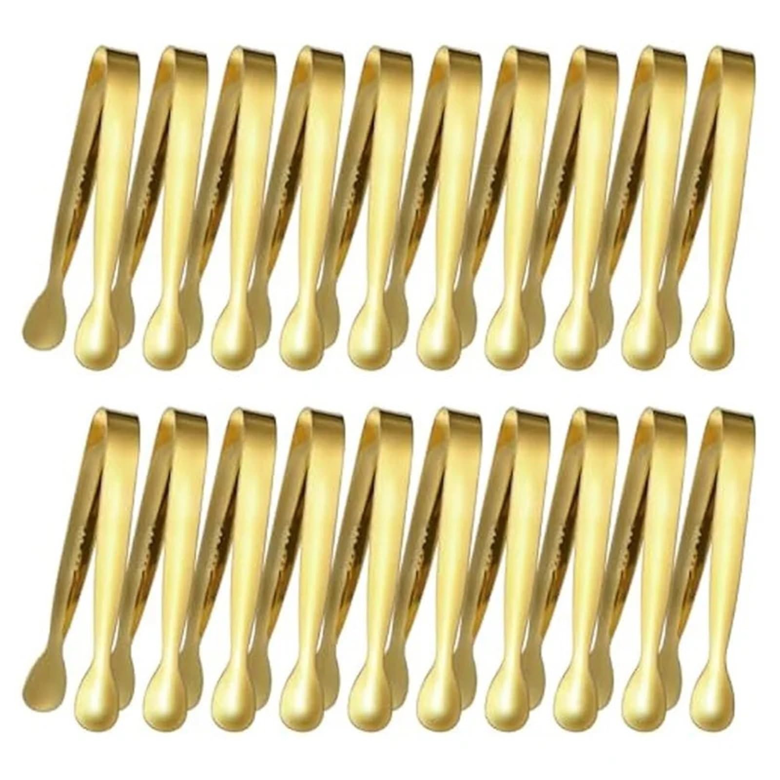 Pinzas de acero inoxidable para alimentos Pinzas pequeñas doradas for servir, miniagarradores de acero inoxidable for aperitivos, pinzas Metal for comida Buffet, cocina versátil(20PCS)