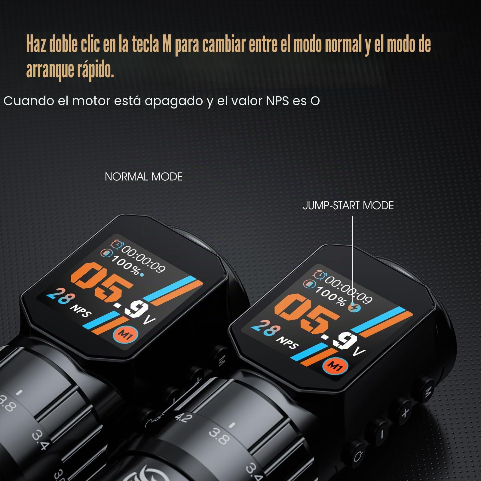 Máquina Rotativa Inalámbrica con 2pcs baterías de 2200mah Kit Profesional | Pantalla OLED 7 velocidades Inalámbrica Maquina Kit Completo 20 Agujas 10 Tintas para principiantes y artistas LIUMATE