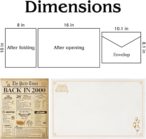 Vista 5 de Tarjeta de regalo de cumpleaños número 25 para niñas y niños, feliz y divertida decoración de cumpleaños de 25 años, tarjeta de cumpleaños de 25