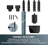 Shark FlexStyle Teal Air Buckles, Anti-Frizz Finishing Tip, Oval Brush, Concentrator, Clips, Storage Pouch, No Thermal Damage HD456TLEU - 2