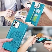 Vista 12 de Cavor for iPhone 11 Wallet Case with Card Slots Holder,Premium PU Leather Kickstand Feature Case [Wrist Strap] Double Magnetic Clasp Shockproof Flip
