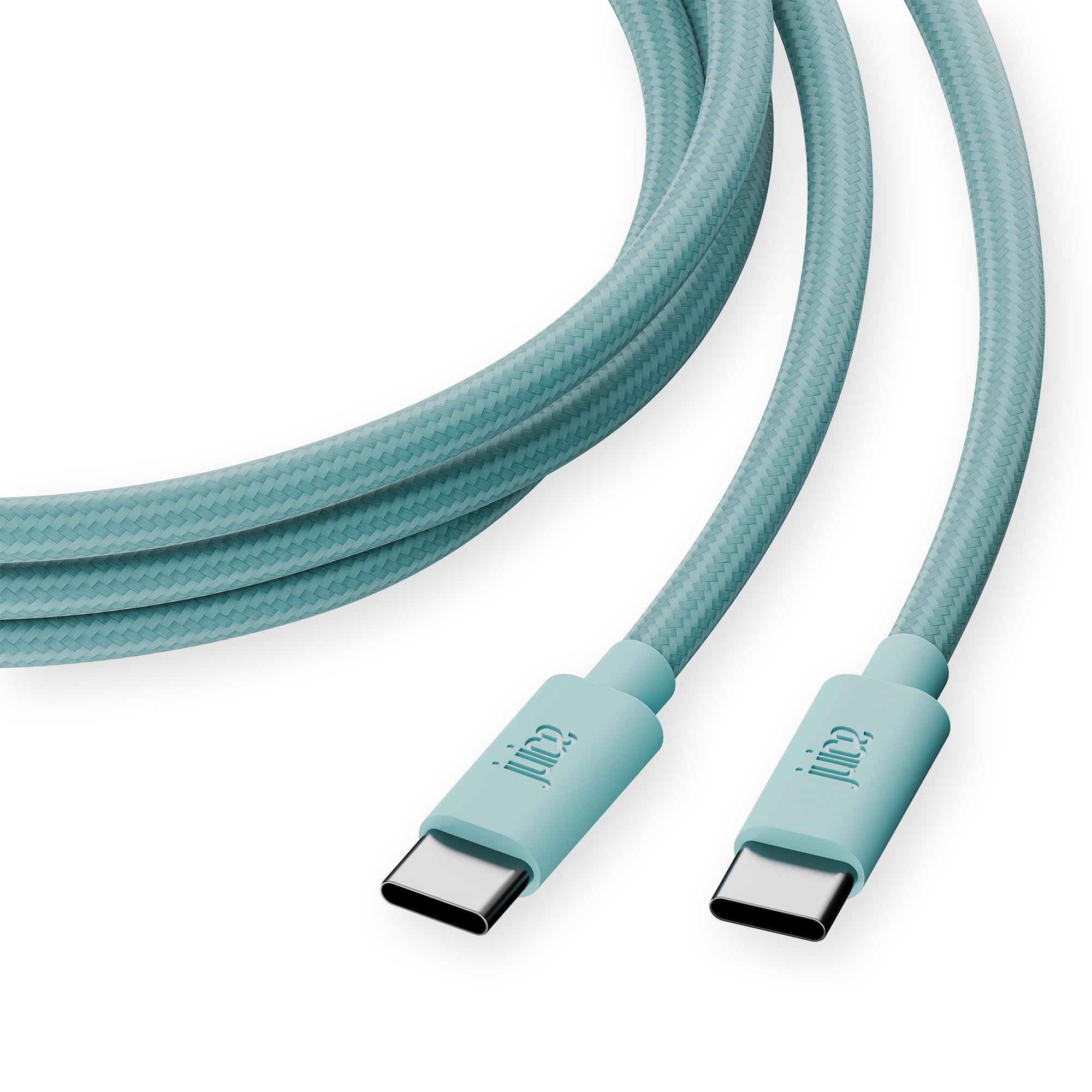 Juice Braided USB C to USB C Cable 2m | Fast Charging Lead | Teal