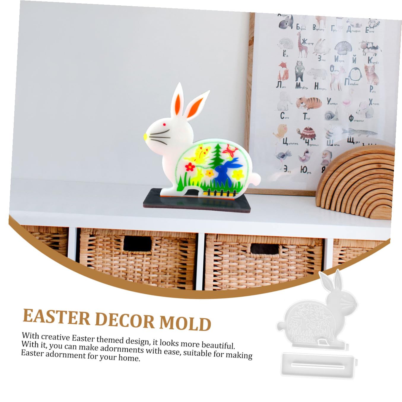 1juego Moldes Para Decoración De Pascua De Moldes Creativos De Cartoon Manualidades Diy Para Adornos De Escritorio Durable y Fácil De Limpiar
