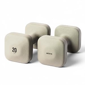 WeGym SafeGrip Square Dumbbells with Anti Slip Handles Aesthetic Free Weights for Home Workouts Stable Design Prevents Rolling