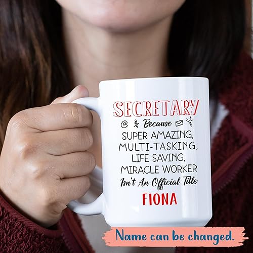Miniatura 8 de Taza de cerámica con texto en inglés "I'm A Secretary", taza de café con texto en inglés "I'm A Secretary", taza de café con texto en inglés "I'm A