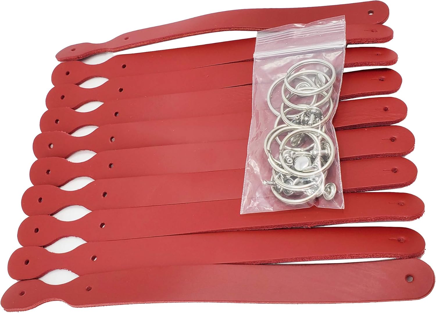 3/4 Inch Leather Keychains Blank-Laser Engraving, Foil Stamping, Painting Ready-Promotional-Fundraising-Personalized Gifts