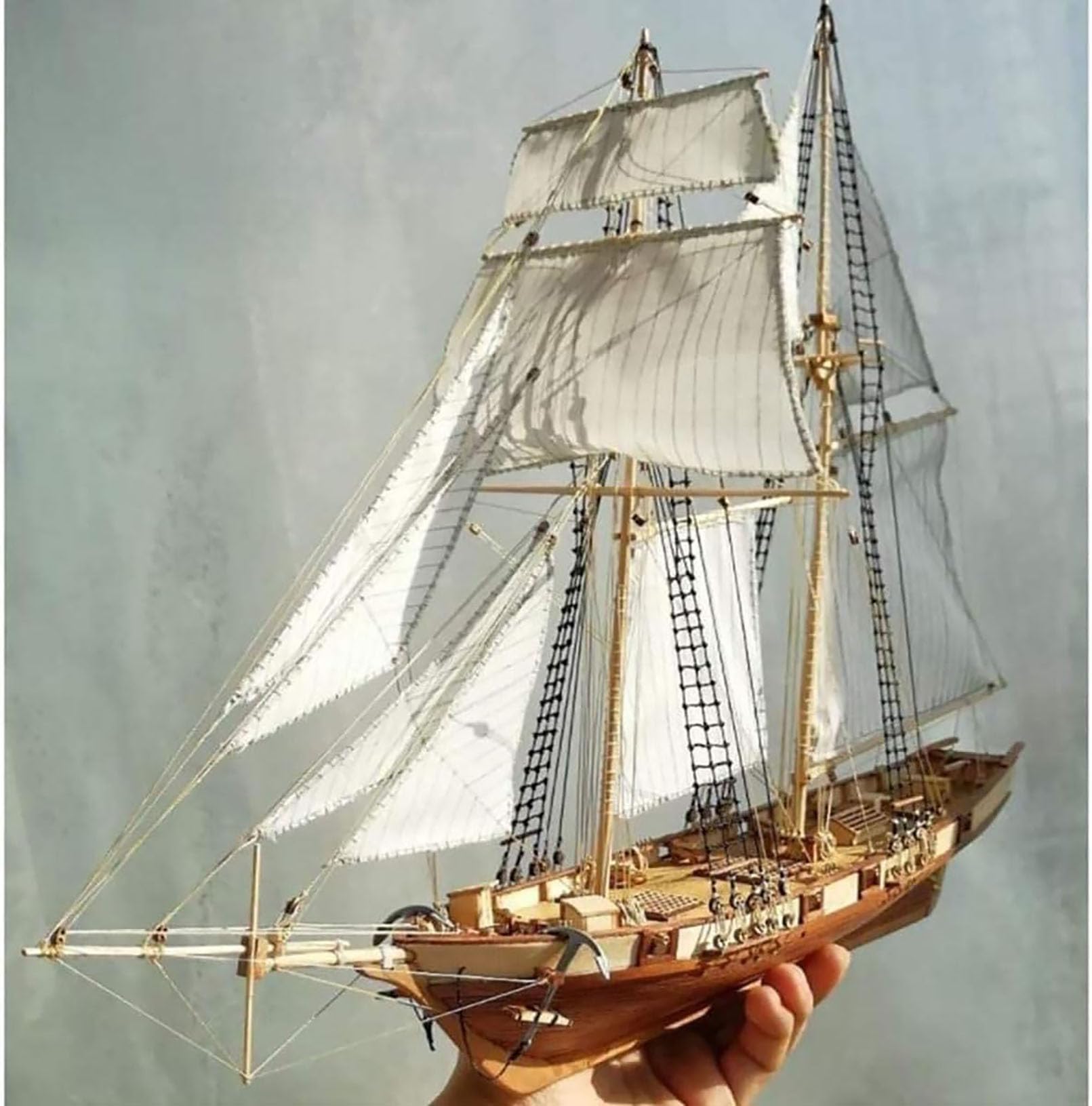 OUlxxluo Kits De Modelos De Barcos para Construir para Adultos, Escala 1:96 Kit De Modelo De Velero Modelo De Barco De Montaje De Madera Kit De Modelo De Velero DIY Clásico Regalos para Niños Regalo