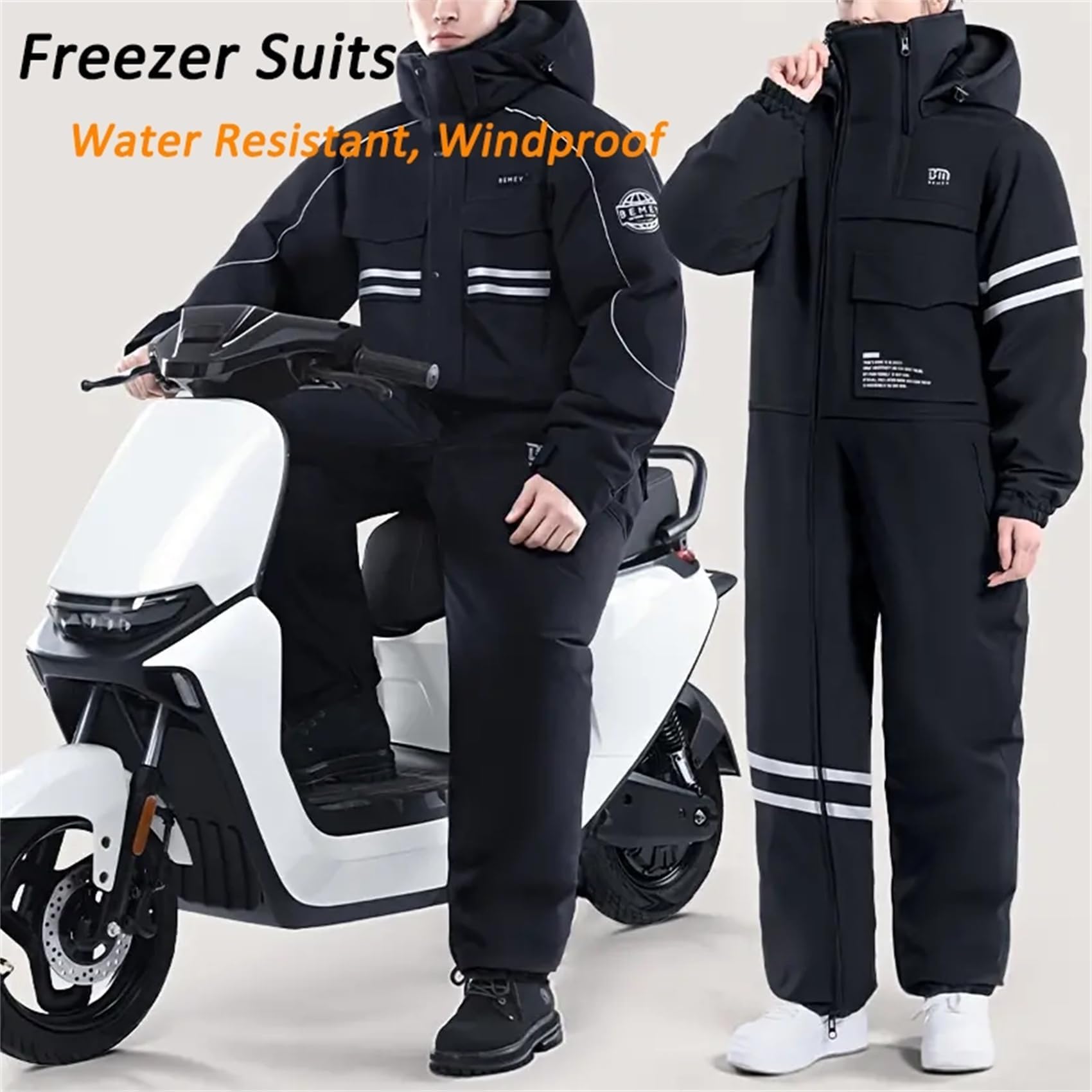 Winter Outdoor Riding Insulated Full-Body Suit, Overoles Para El Frío Para Hombre, Unisex Waterproof & Windproof Snow Suit