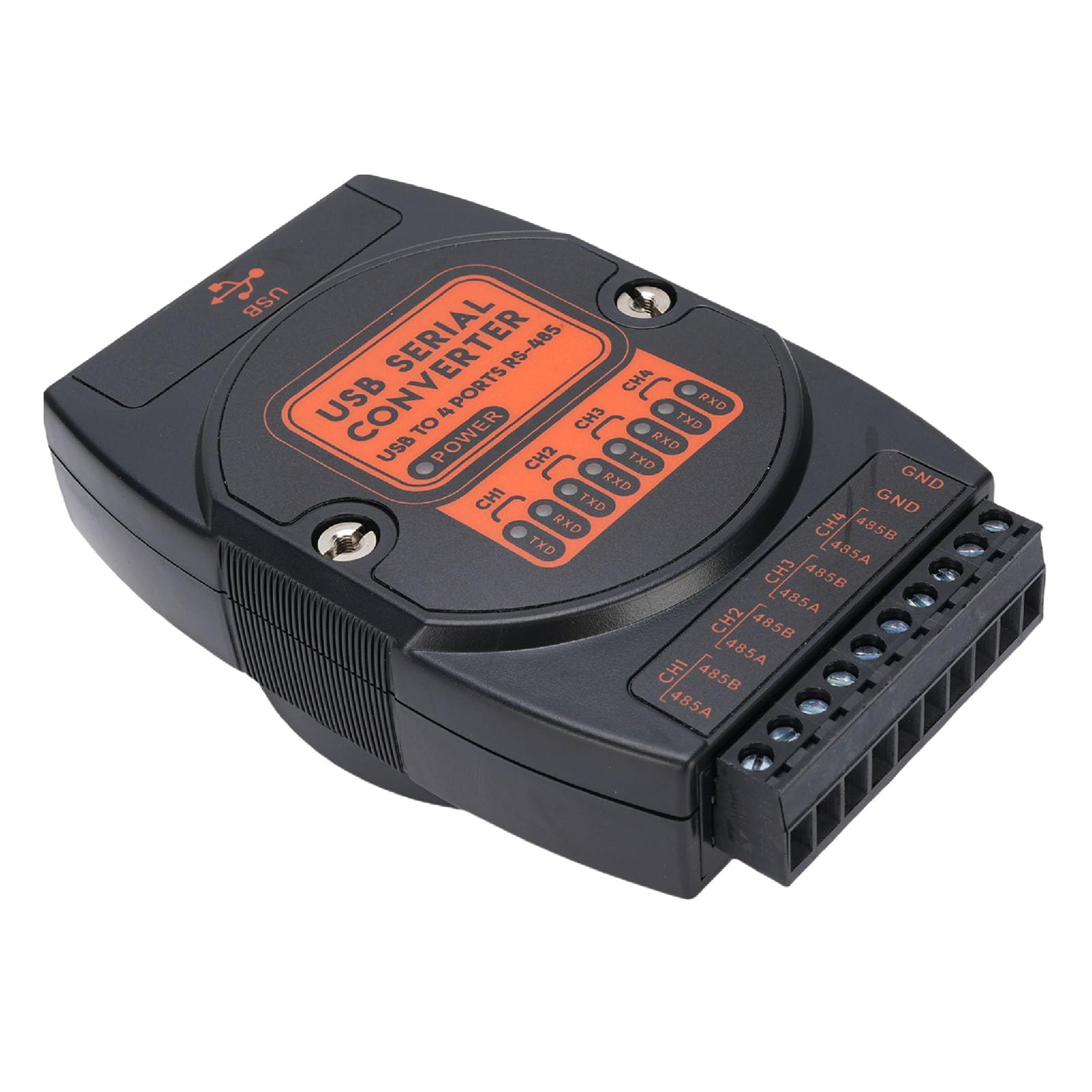 Domary Convertidor Digital USB a 485 de 4 Vías Diseño Confiable y Fácil de Usar para PC y PLC Industriales Clip Trasero a Presión 110 X 72 X 26 Mm