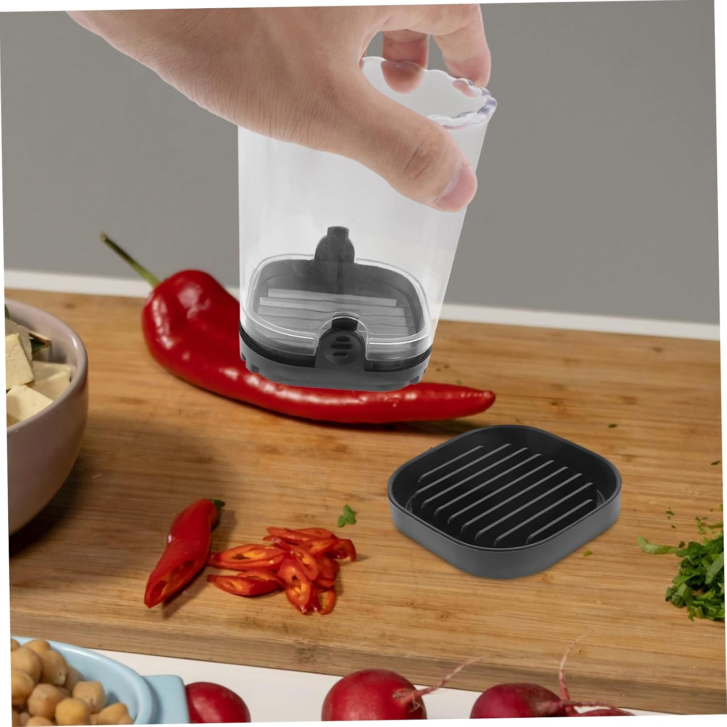 Portable Stainless Steel Fruit Slicer for Strawberries and Vegetables