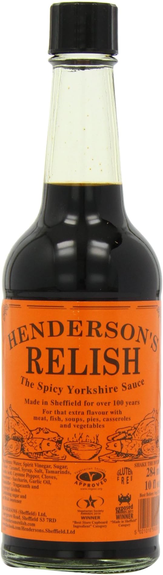 Hendersons Spicy Yorkshire Relish 284 ml (Pack of 4)