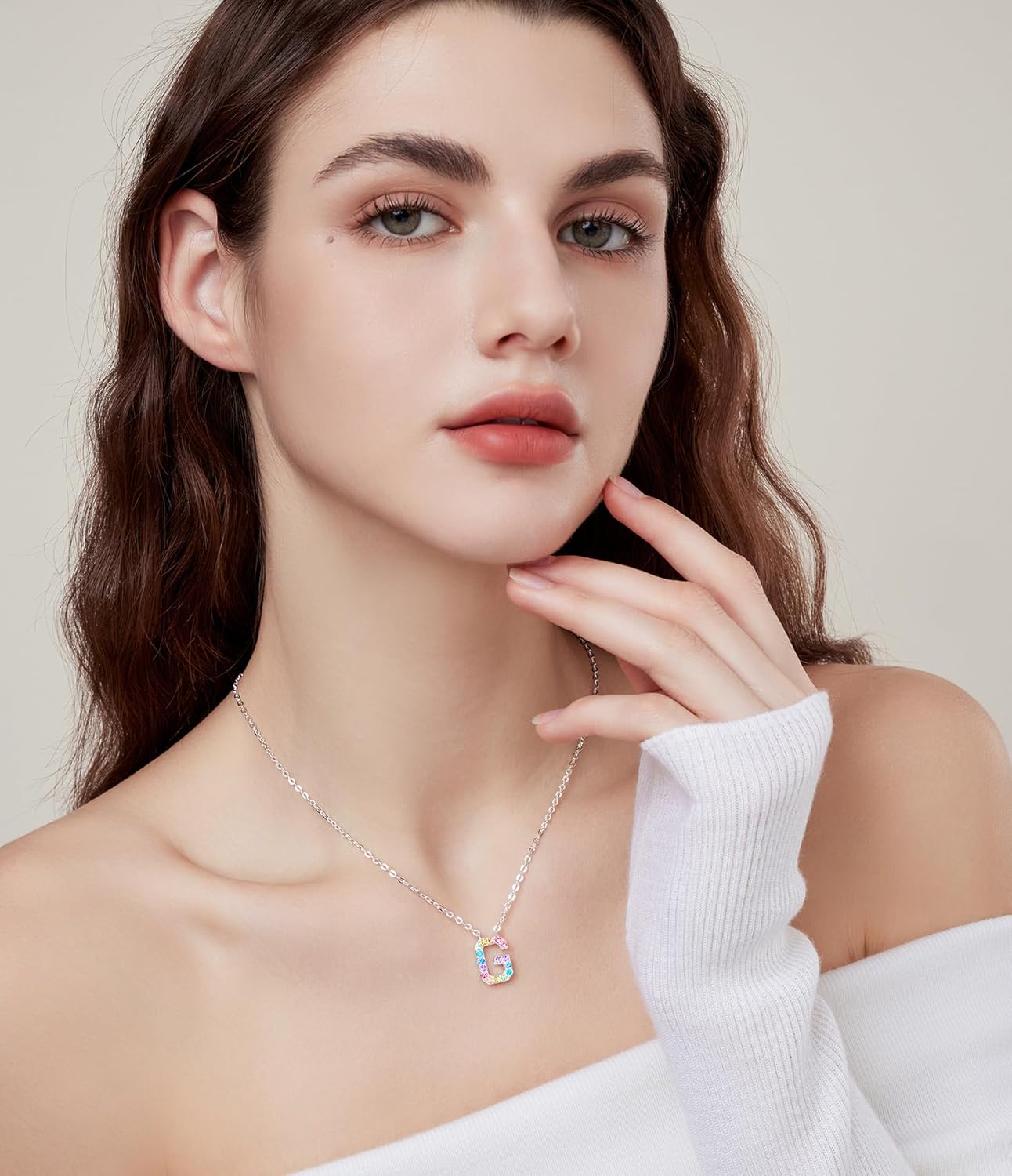 Women Initial Letter Necklaces,Initial Baseball Number Birthstone Necklace Jewelry Gifts for Women - Image 3