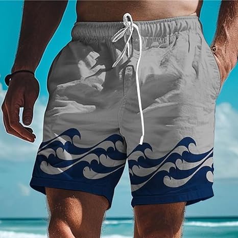 Short De Bain Homme Boxer - Séchage Rapide, 2 Poches Zippées, Cordon Réglable - Pour Surf, Natation, Plage