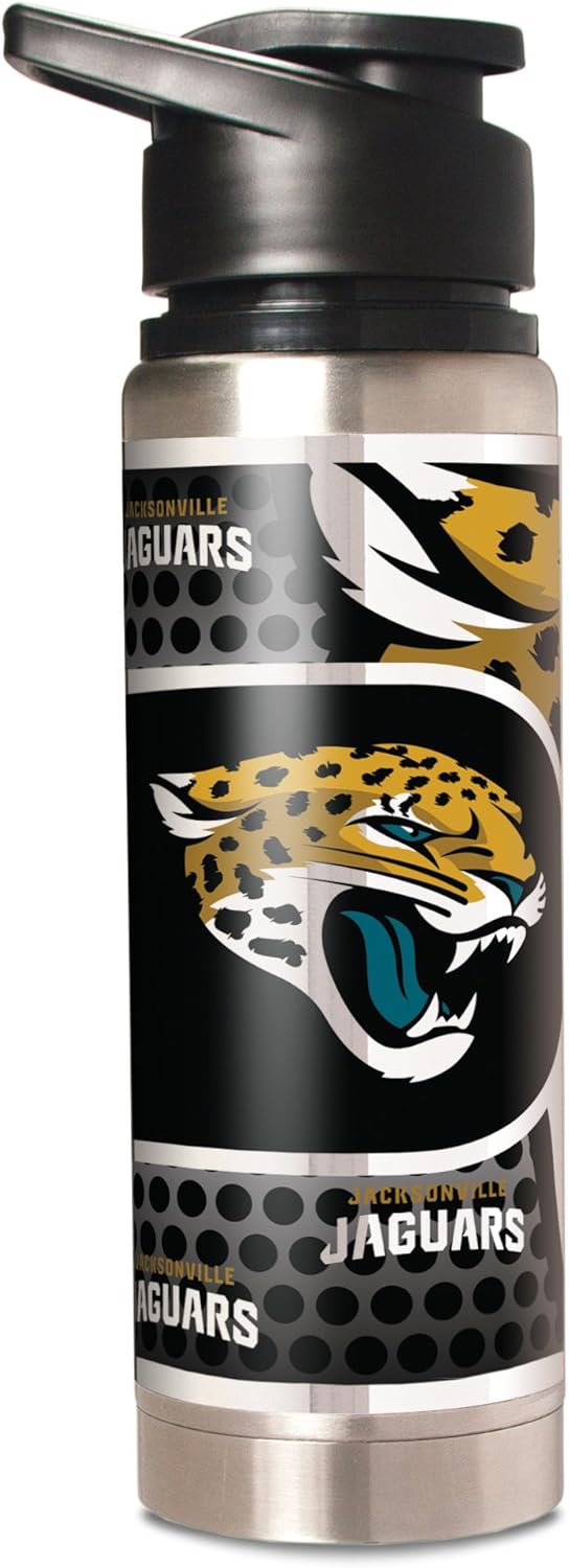NFL Jacksonville Jaguars Double Wall Stainless Steel Water Bottle with