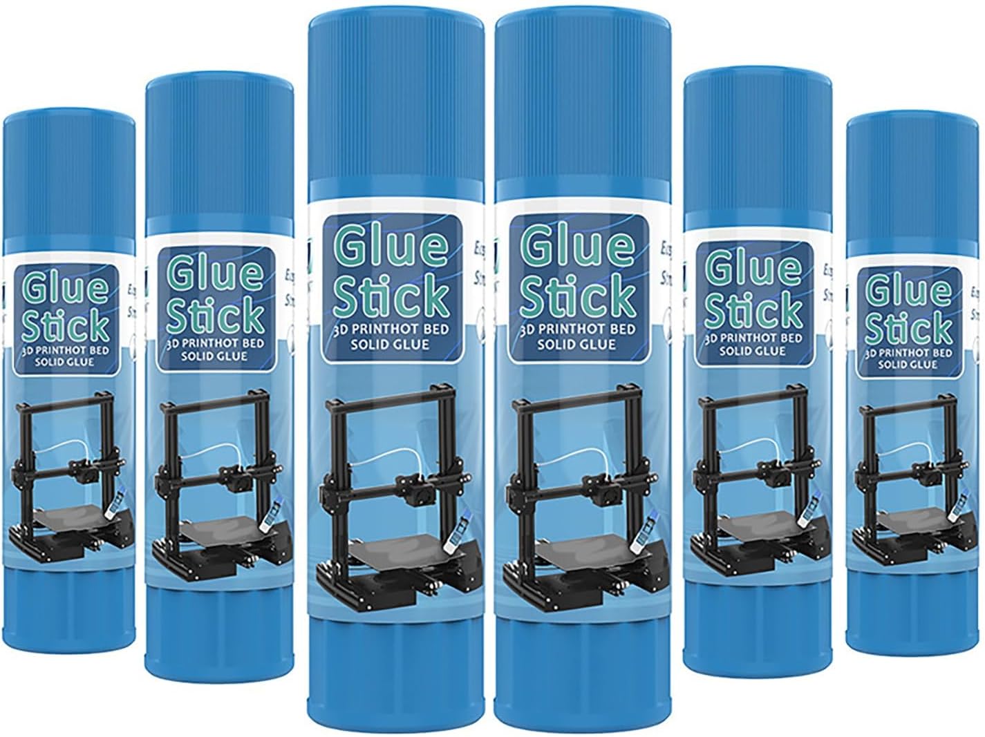 TERRIFI 3D Printer Glue Stick, PVP Solid Glue Stick for Heat Bed, Prevents Warping, Easy Release and Stick, Washable for Hot Bed Removing Printing Models (6 Pieces)