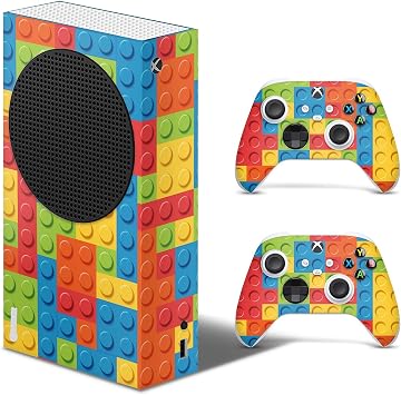giZmoZ n gadgetZ GNG Building Block Skins Compatible with Xbox Series S Console Decal Vinal Sticker + 2 Controller Set