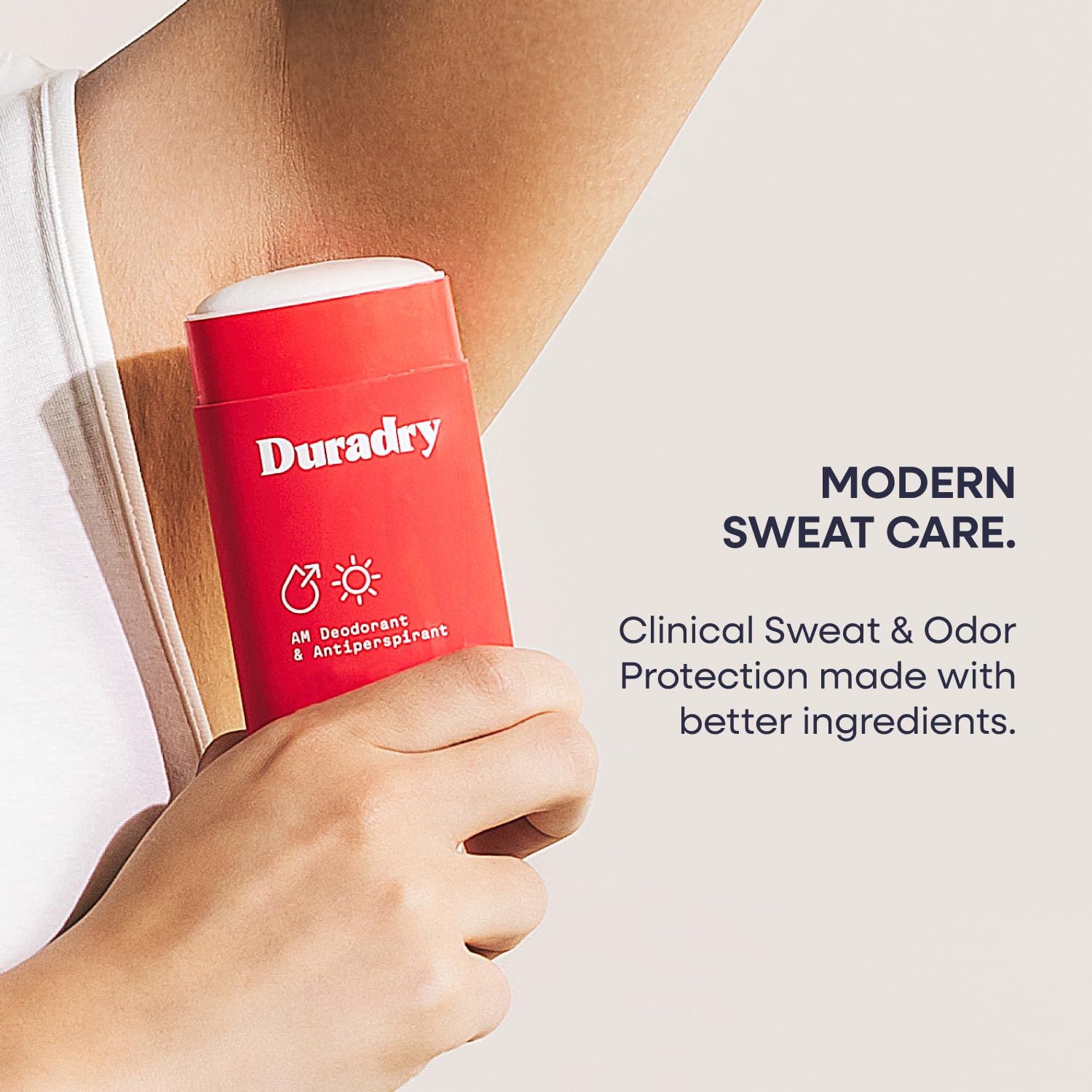Duradry AM Deodorante & Anti Transpirant – Prescription Strength Deodorante per iperidrosi, antitraspirante per uomo e donna, protezione ascellare, senza talco e silicone, 65,2 g (1 pezzo)