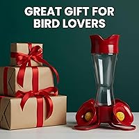 Vista 10 de Perky-Pet 203CPBN-2 - Comederos de vidrio para colibríes para exteriores con perchas, foso de hormigas, protectores de abejas, paquete de 2