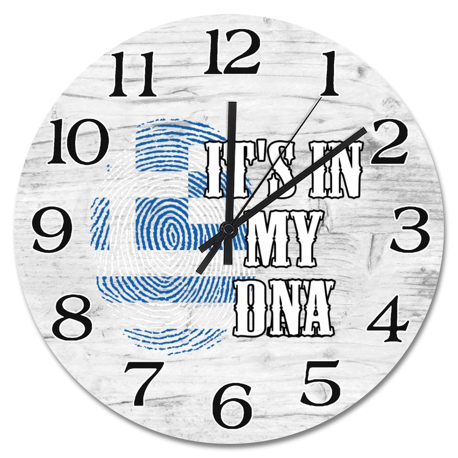 Horloge murale Grèce 38,1 cm silencieuse sans tic-tac à piles