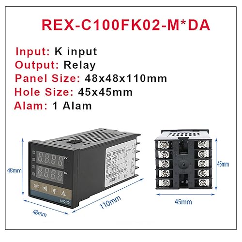 Miniatura 9 de REX- C100 Digital Temperature Controller K/Universal Input SSR/Relay Output Thermostat 110V to 240V Work Voltage(Universal-Relay Out)