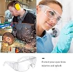 6 Pairs Safety Goggles Over Glasses, Anti Fog Safety Glasse with Clear Wraparound Lens, Clear Safety Glasses Over Glasses Goggles Anti- Fog/Scratch Eye Protective Polycarbonate Eyewear