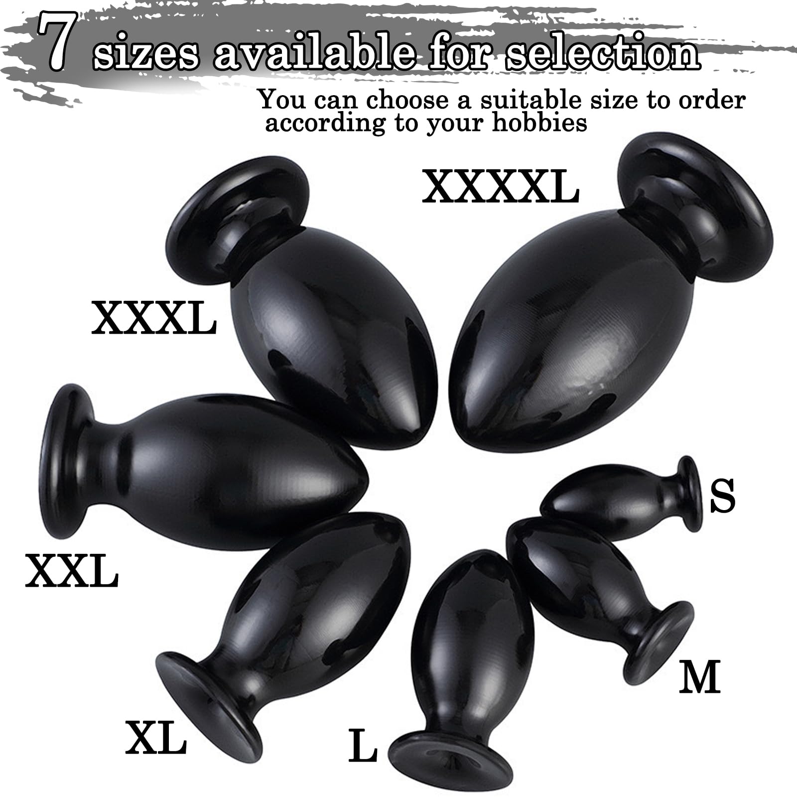BDSMLOVE Tapón anal para mujeres y hombres, tapón anal, juguetes anales, tapones, juguete sexual, tapón anal, expansor anal grande, juguetes anales, juguete sexual erótico para parejas (XXXXL)