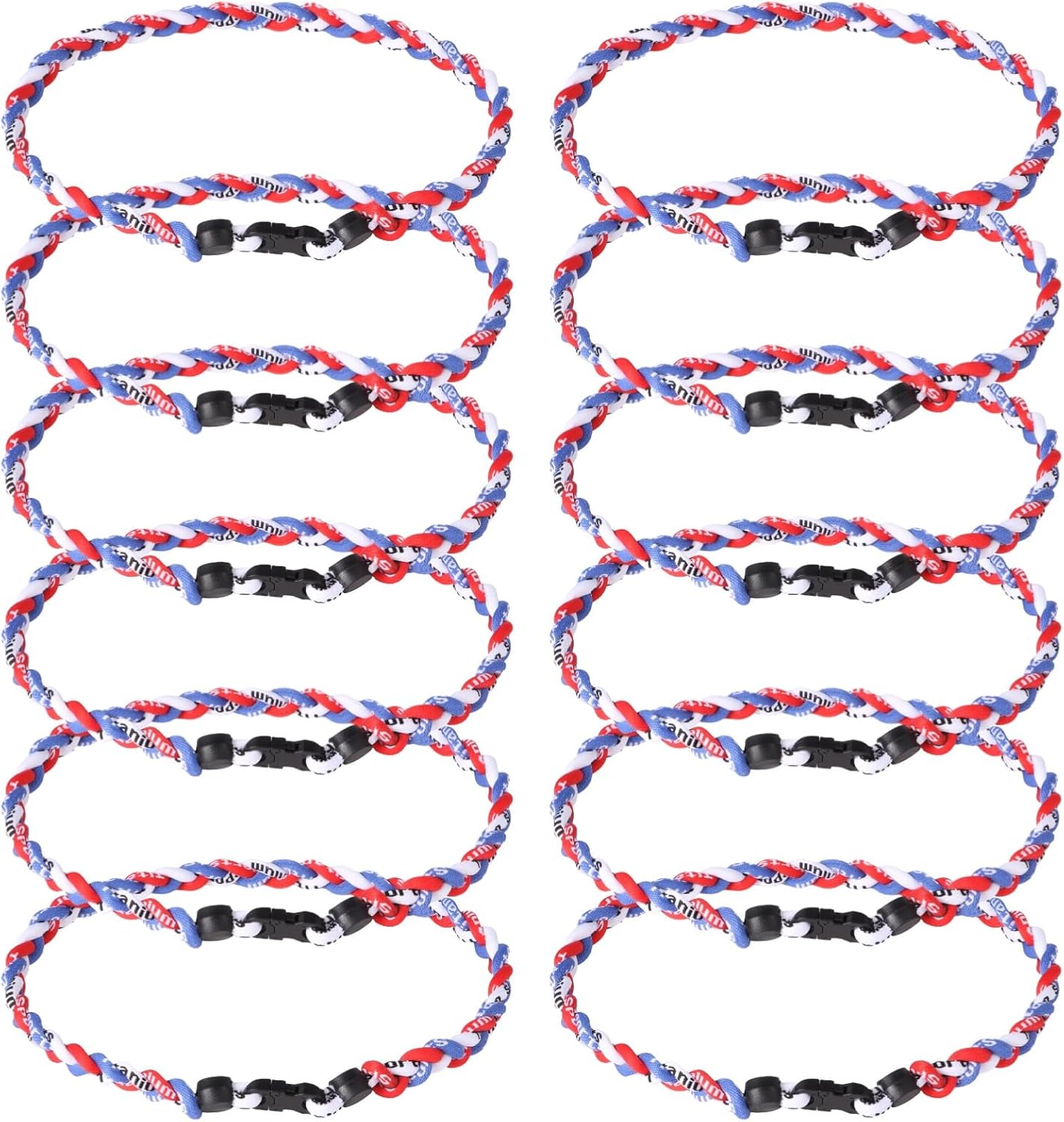 Homaisson 12 Pcs Baseball Braided Necklaces - 19.7 Inch Rope Necklace, 3 Braided Designs for Adults & Teens, Sports, Parties & Gifts - Image 6