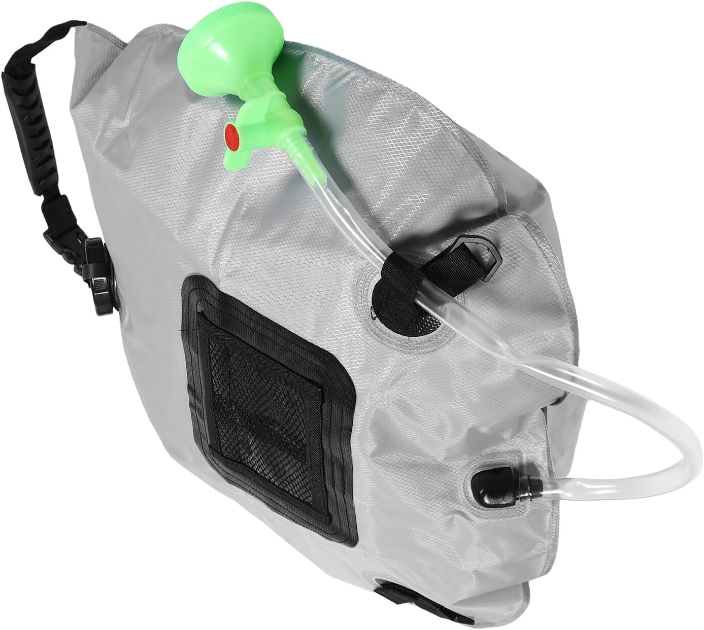 Portable Solar Shower Bag 20l Outdoor Camping Water Bag with Temperature Indicator and Mesh Pocket for Hiking Beach Travel Shower